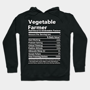 Vegetable Farmer T Shirt - Nutritional and Undeniable Factors Gift Item Tee Hoodie